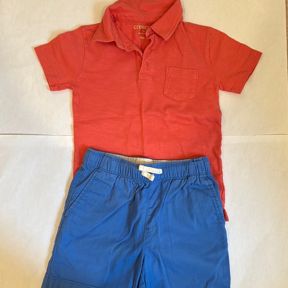 Crewcuts polo and shorts outfit.